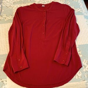 ❤️OLD NAVY TUNIC BLOUSE-Long Sleeve in Dark Red Size Medium